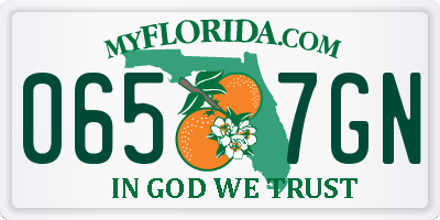 FL license plate 0657GN