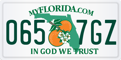 FL license plate 0657GZ