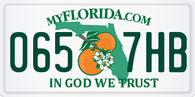 FL license plate 0657HB