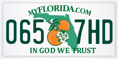 FL license plate 0657HD