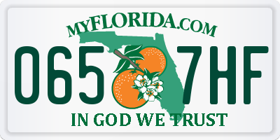 FL license plate 0657HF