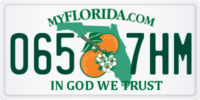 FL license plate 0657HM