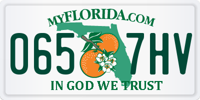 FL license plate 0657HV