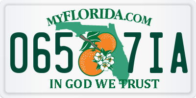 FL license plate 0657IA
