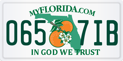 FL license plate 0657IB