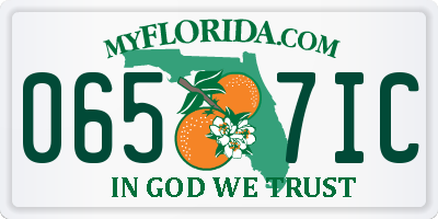 FL license plate 0657IC