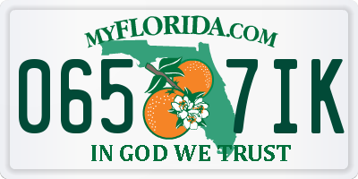 FL license plate 0657IK