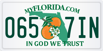 FL license plate 0657IN