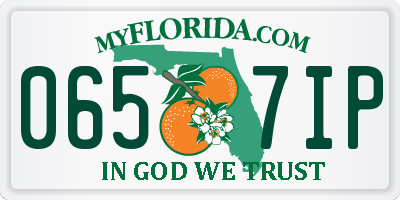 FL license plate 0657IP
