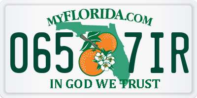 FL license plate 0657IR