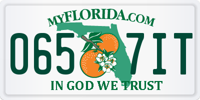 FL license plate 0657IT