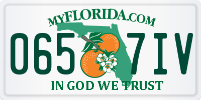 FL license plate 0657IV