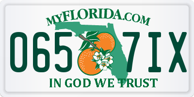 FL license plate 0657IX