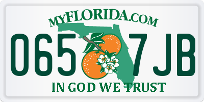 FL license plate 0657JB
