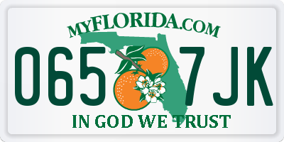 FL license plate 0657JK