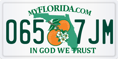 FL license plate 0657JM