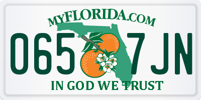 FL license plate 0657JN