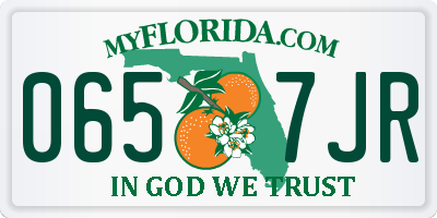 FL license plate 0657JR