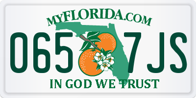 FL license plate 0657JS