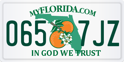 FL license plate 0657JZ