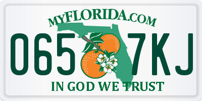 FL license plate 0657KJ