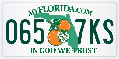 FL license plate 0657KS