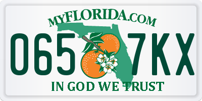 FL license plate 0657KX