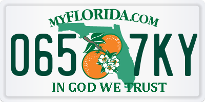 FL license plate 0657KY