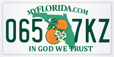 FL license plate 0657KZ