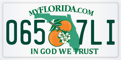 FL license plate 0657LI