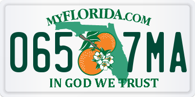 FL license plate 0657MA