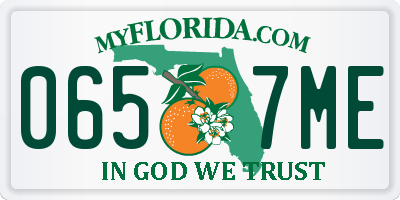 FL license plate 0657ME