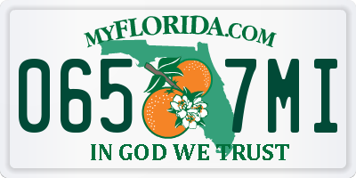 FL license plate 0657MI