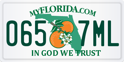 FL license plate 0657ML