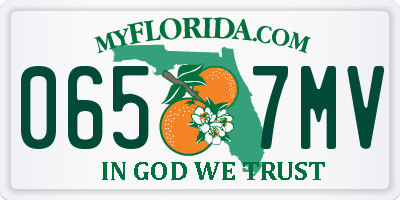 FL license plate 0657MV