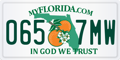 FL license plate 0657MW