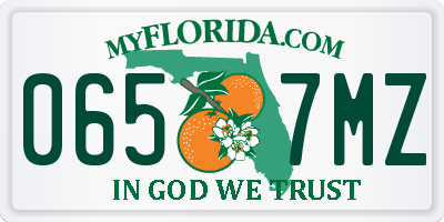 FL license plate 0657MZ