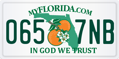 FL license plate 0657NB