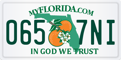 FL license plate 0657NI