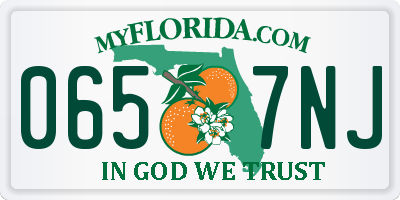 FL license plate 0657NJ