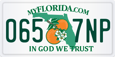 FL license plate 0657NP
