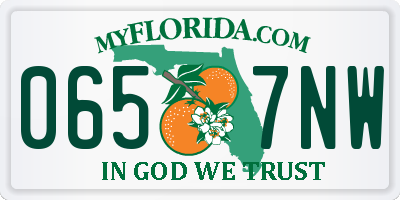 FL license plate 0657NW