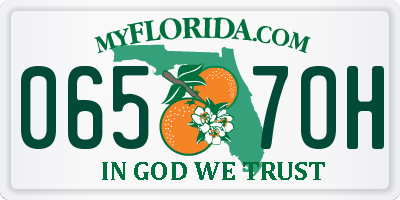 FL license plate 0657OH