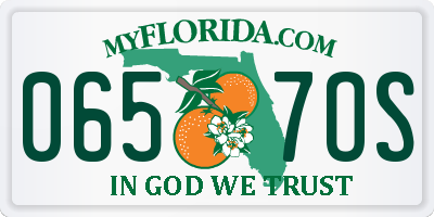 FL license plate 0657OS
