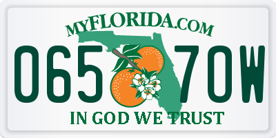 FL license plate 0657OW