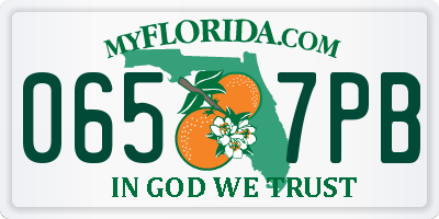FL license plate 0657PB