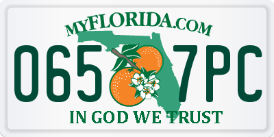 FL license plate 0657PC