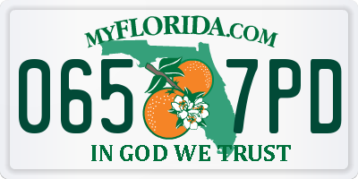 FL license plate 0657PD