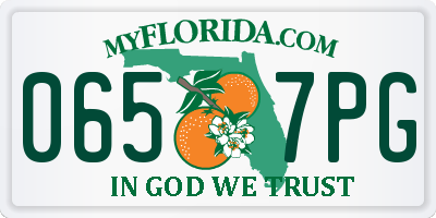 FL license plate 0657PG