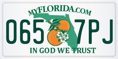 FL license plate 0657PJ